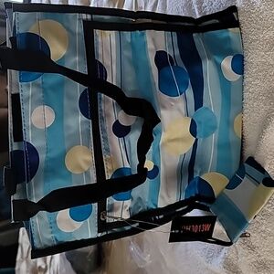 Blue and Yellow Polka Dot Tote Bag